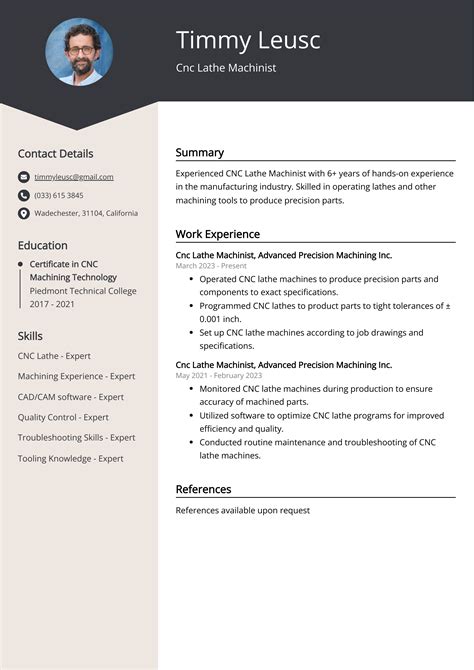How to Create Your CNC Machinist Resume: Examples & Tips.